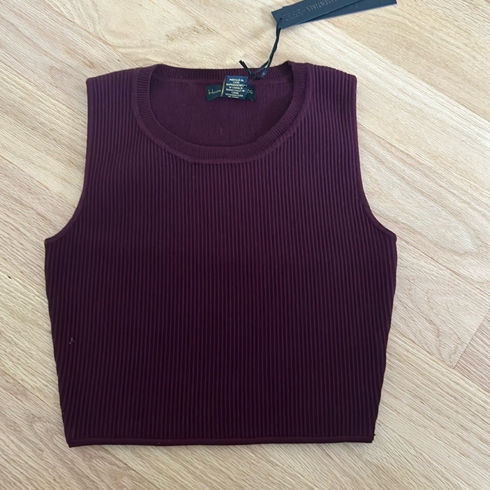 House of Harlow - Burgundy Crop Top Size S